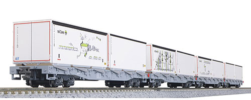 レーティッシュ鉄道 長物車 R-w(コンテナ積載) 4両セット[ka101892]