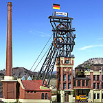 （N）石炭洗浄工場と鉱山ヘッドタワー