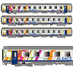 客車3輌セットVTU ALSACE SNCF Ep�X Ep�Y