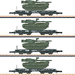 戦車積載貨車4輌セット DB Ep�W