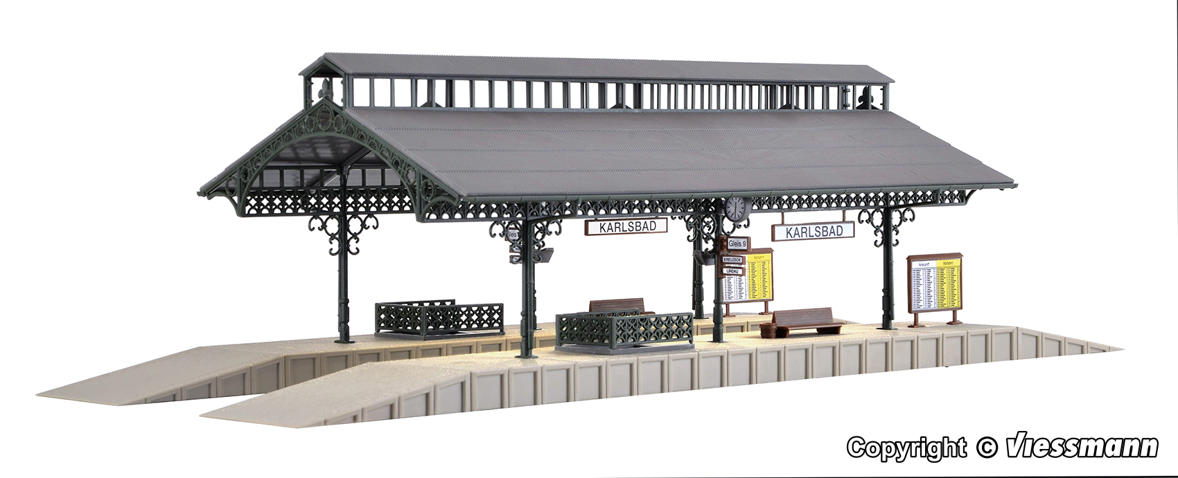 プラットホーム（LED照明付き） L 372 x W 140 x H 105 mm ホーム高12mm