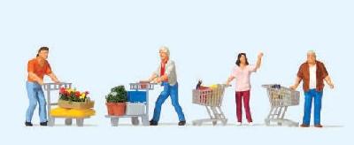 (HO)ショッピングカートと買物客