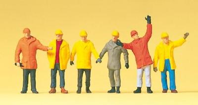 (HO)防護服を着た労働者