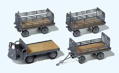 (HO)電動カート、トレーラー(DB、Ep3、キット)