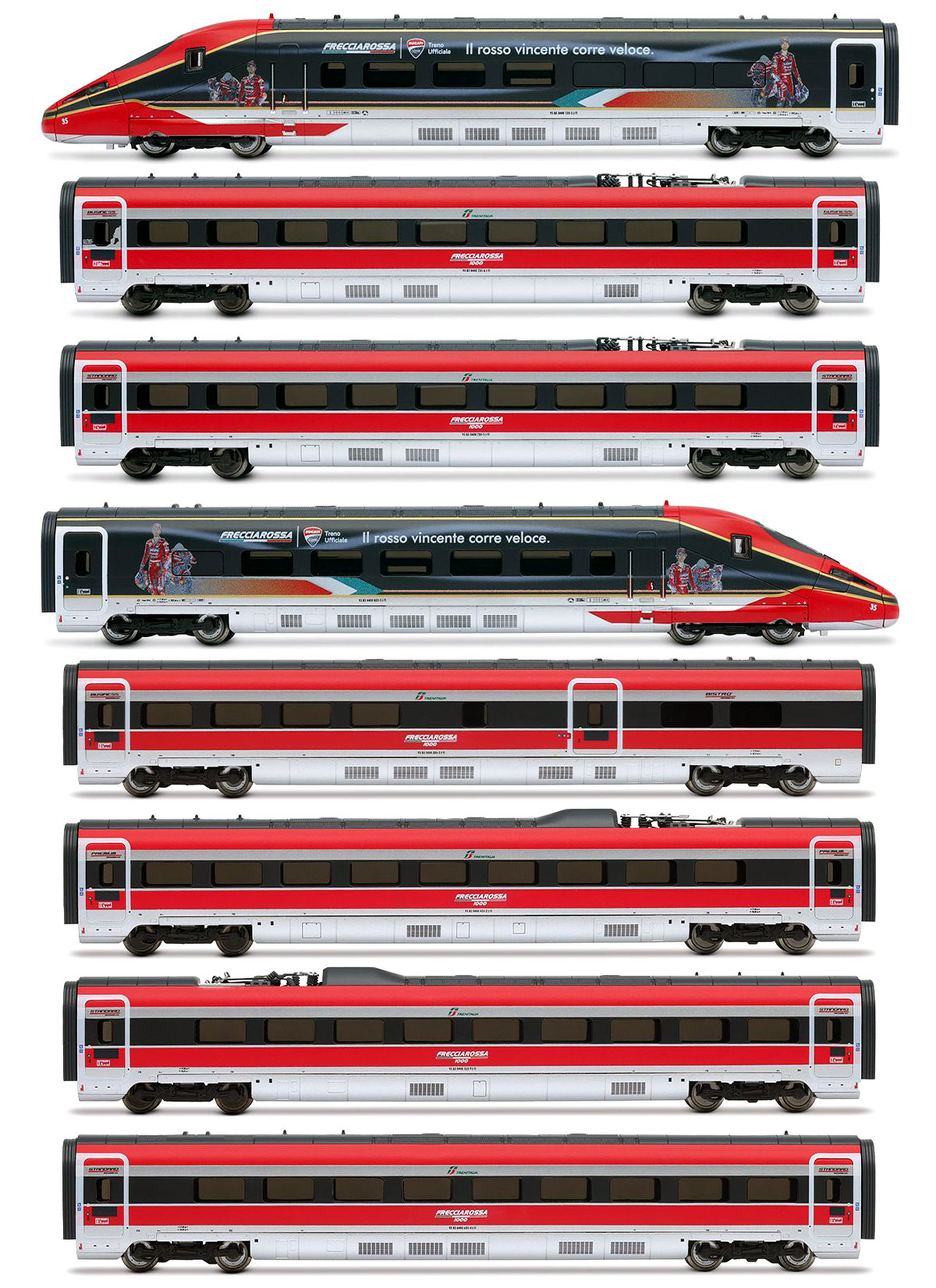 フレッチャロッサ1000 Ducati 基本＋増結8両セット トレニタリア Ep6