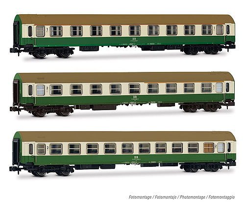 【仮予約】UIC-Y 客車3輌セット1 ベージュ/グリーン DR Ep4