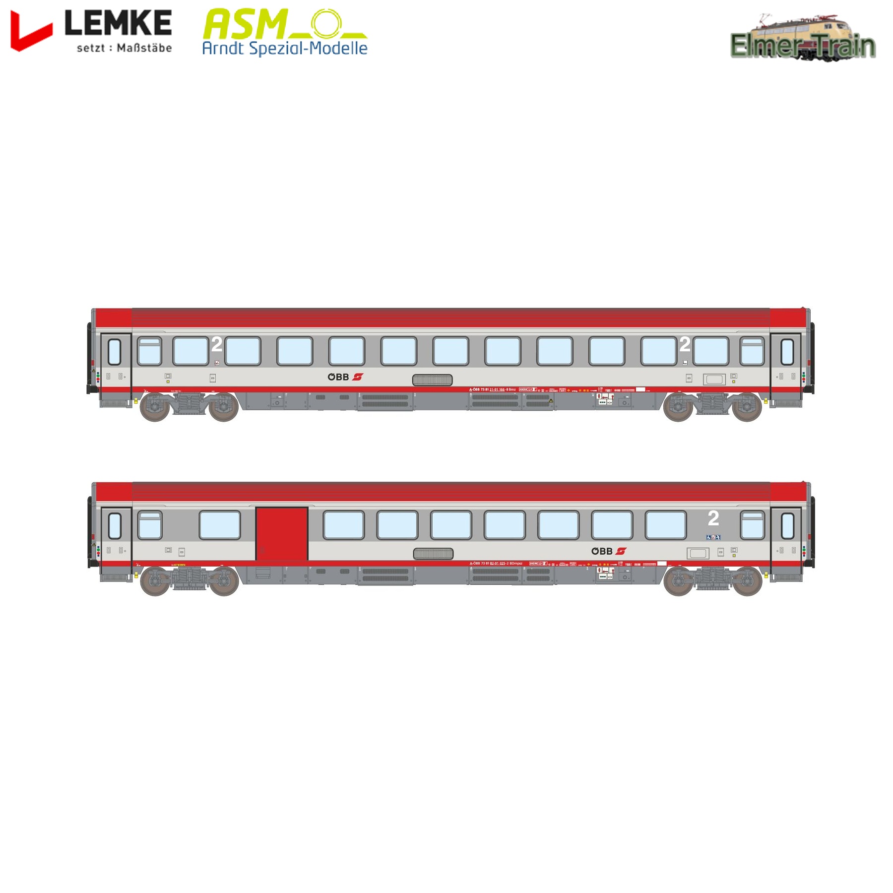 【予約】(N) UIC-Z 2輌セット Type Bmz + BDbmpsz 荷物室付き2等車+2等車 現行塗装 旧ロゴ OeBB Ep6
