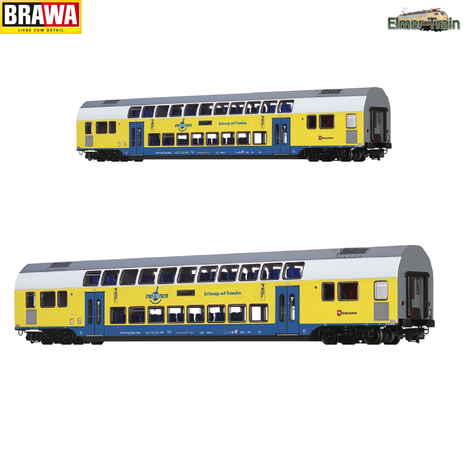 【予約】AC仕様 RE3 TWINDEXX VARIO 二階建て2等中間車 metronom Ep6 DCC 室内灯付き