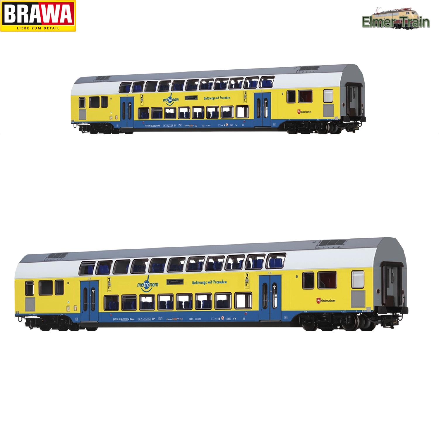 【予約】AC仕様 RE3 TWINDEXX VARIO 二階建て2等中間車 metronom Ep6 DCC 室内灯付き 車番違い