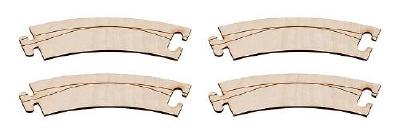 路面プレート曲線 45° R = 218 x 50 mm 4枚