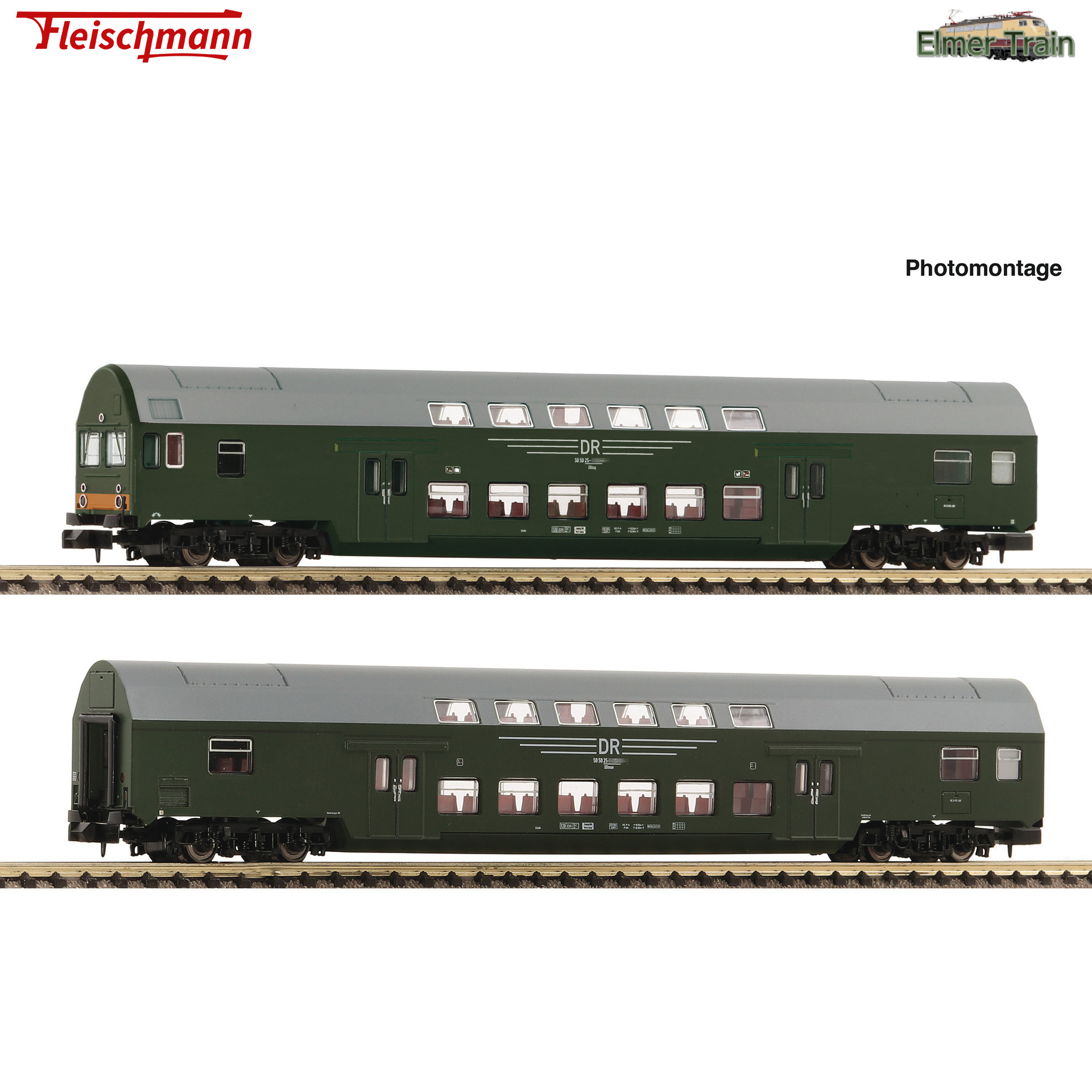 ゲルリッツ 二階建て客車セット1 制御車入り2輌 グリーン DR Ep4