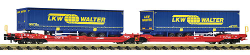 連接ポケット貨車 DBAG Ep6 LKW Walterトレーラー付き