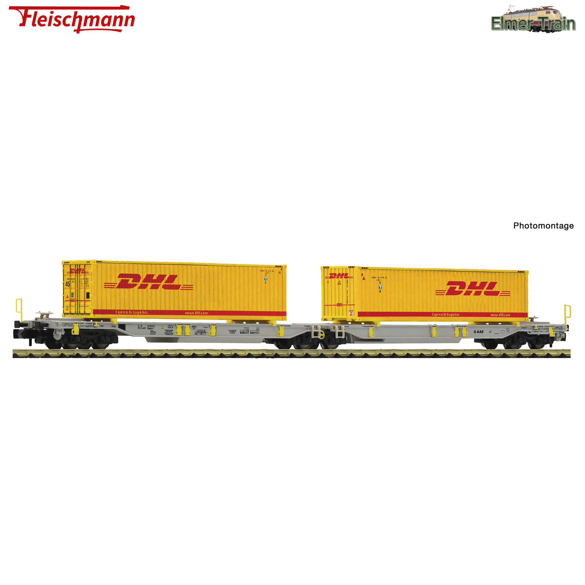 【予約】連接ポケット貨車 AAE Ep6 DHLコンテナ付き