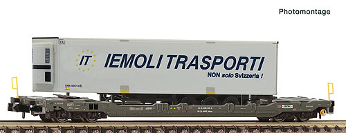 ポケット貨車 Hupac Ep6 LKWトレーラー付き