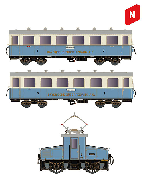 【予約】ツークシュピッツ渓谷鉄道 3輌セット