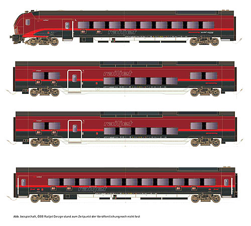 【予約】Railjet DANI 基本4輌セット OeBB Ep6