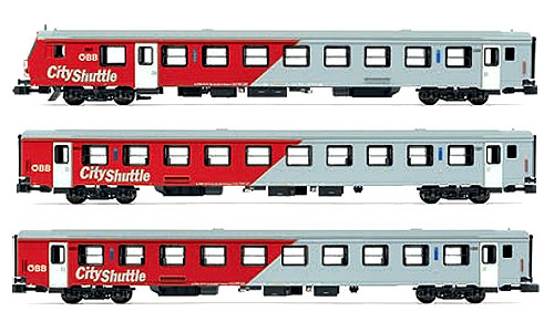 国内列車用客車 制御車入り 3輌セット City Shuttle 新ロゴ OeBB Ep6
