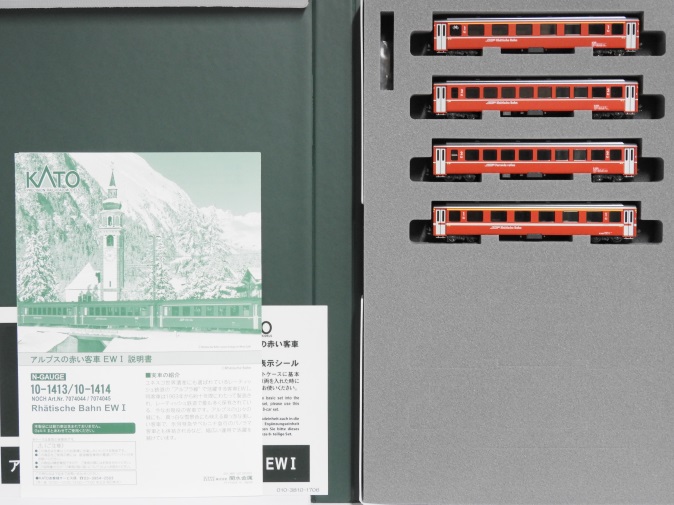10-1414 再生産(N)アルプスの赤い客車 EW 1  4両セットB