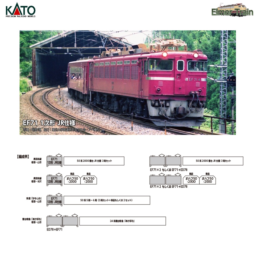 【ご予約】3079-2(N) EF71 1次形 JR仕様
