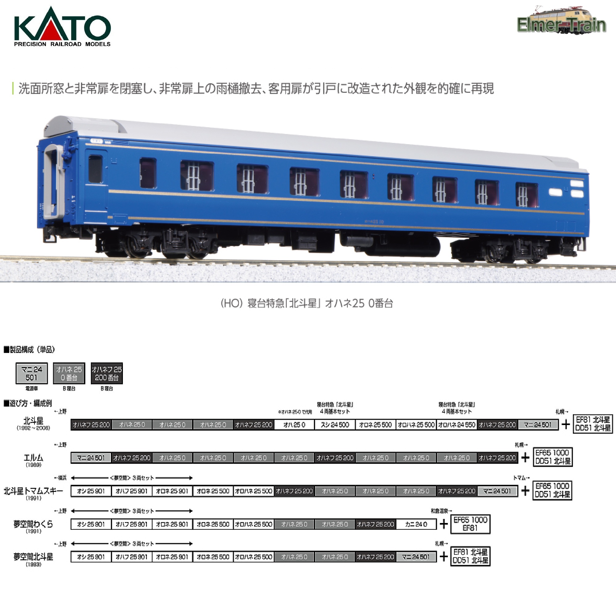 【ご予約】1-572 (HO) 24系 寝台特急「北斗星」 オハネ25 0番台