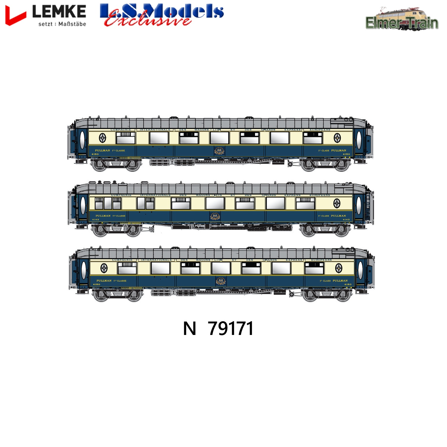 【予約】(N) オリエント客車3輌セット WP+WPc+WP 1934 CIWL Ep2