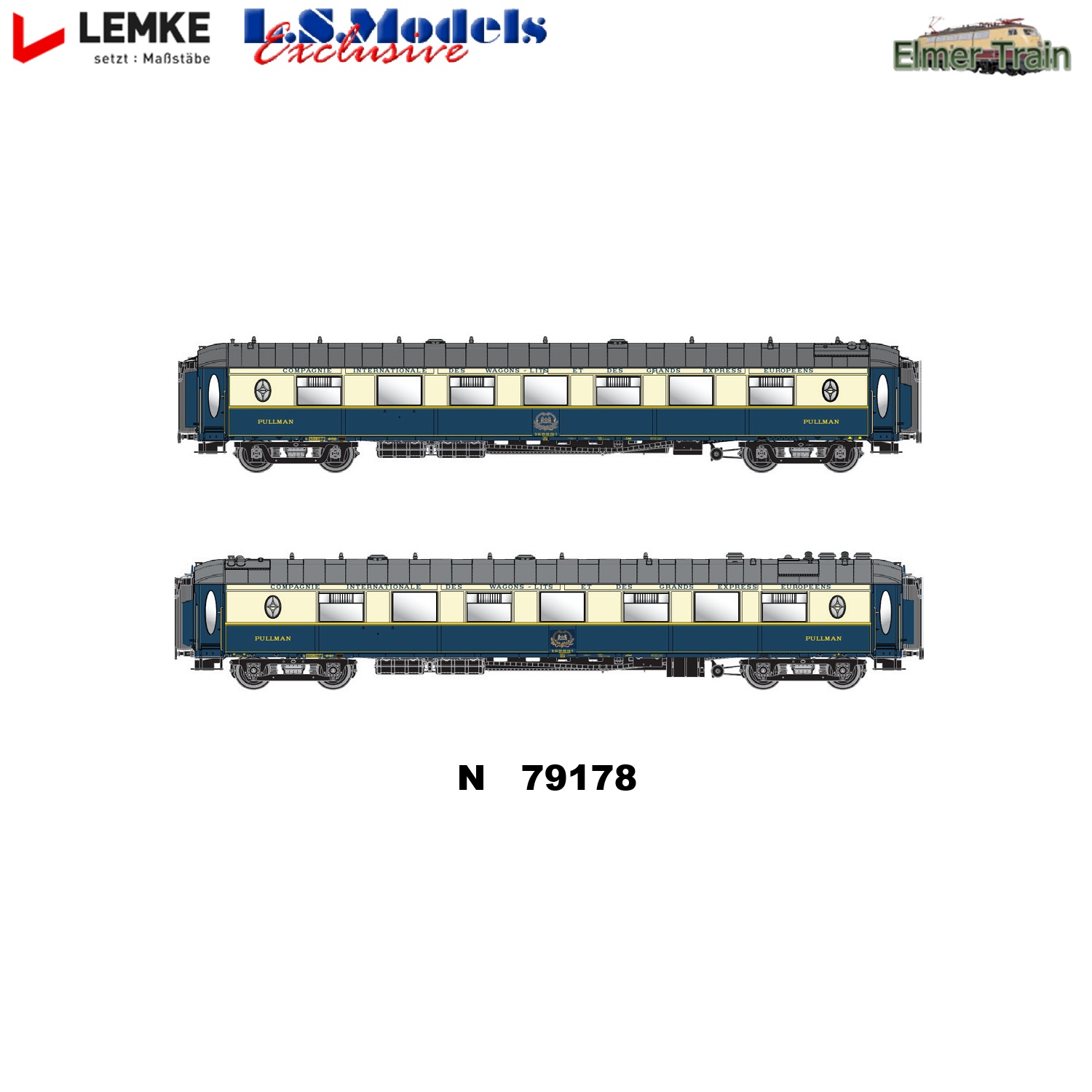 【予約】(N)オリエント客車2輌セット WP+WPc 1968 CIWL Ep4