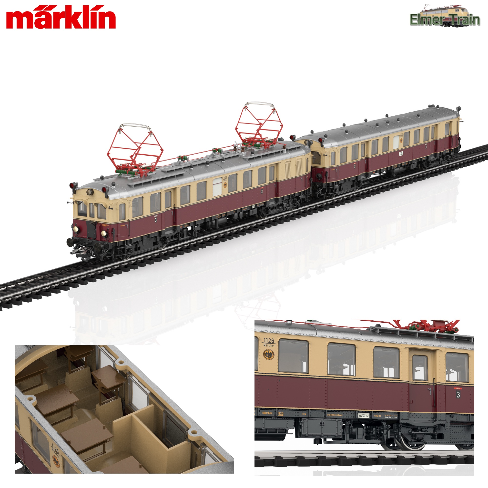 【予約】EMU BR elT 1126 + elS 2126 2輌セット DRG Ep2 mfx Sound 室内照明付き