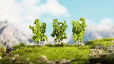 【年末年始SALE】(N)白樺の木 3本 高さ4.5cm