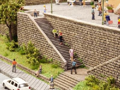 【年末年始SALE】階段セット 14.5x3.3cm 高さ6.6cm HO