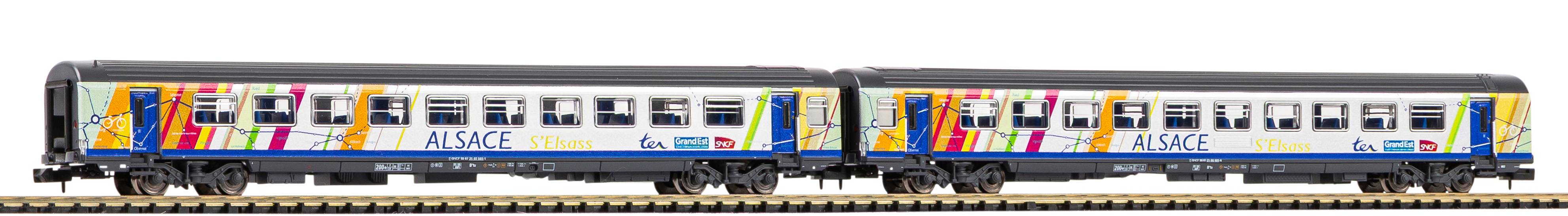 【予約品】(N) Corail 客車 2等 2両セット ALSACE/SNCF Ep6
