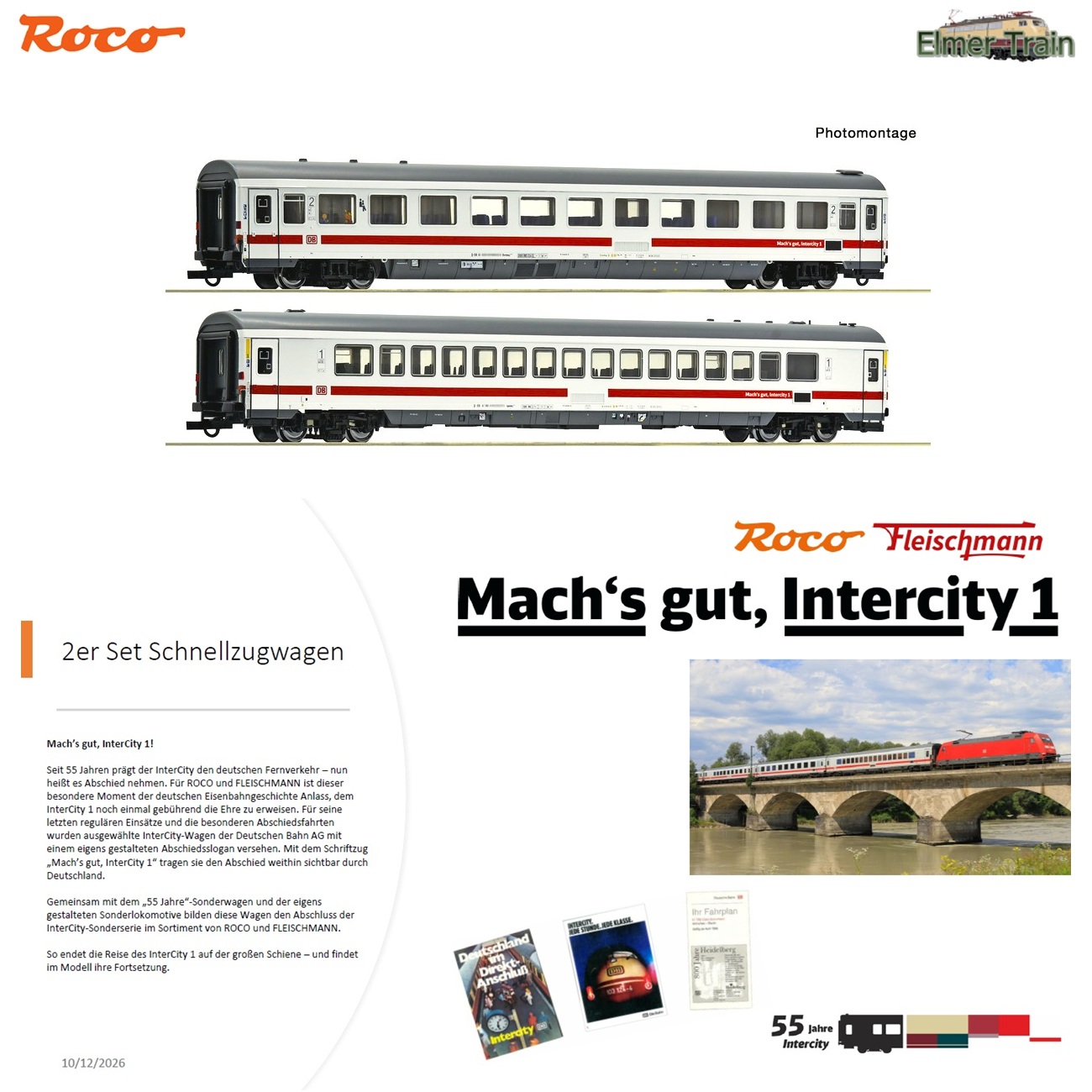 【予約】（HO）IC客車 2両セット InterCity 55周年 IC1さよなら装飾 DBAG Ep6