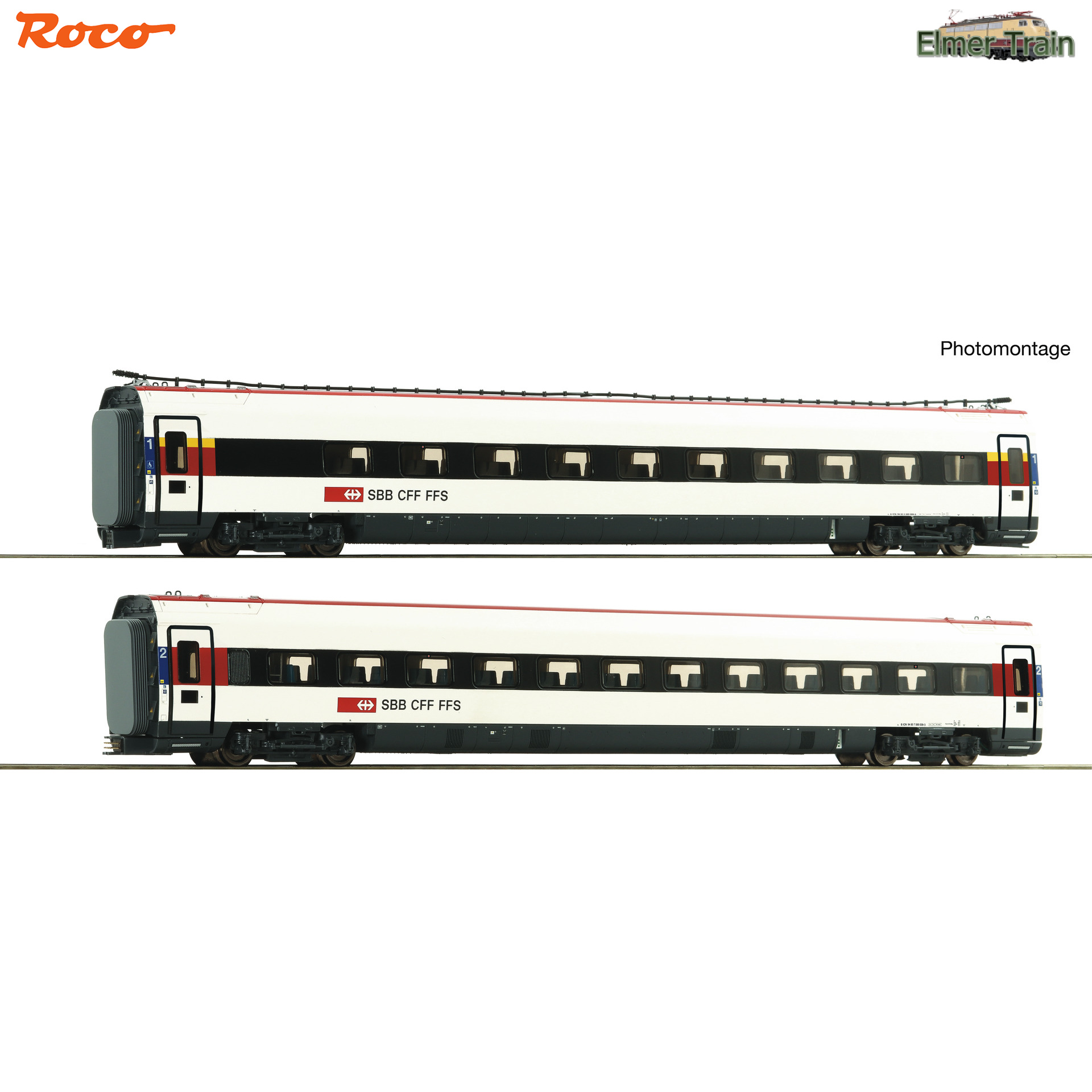 【予約】EMU RABDe 500 ICN  中間2輌セット SBB Ep6 DCC 室内照明付き