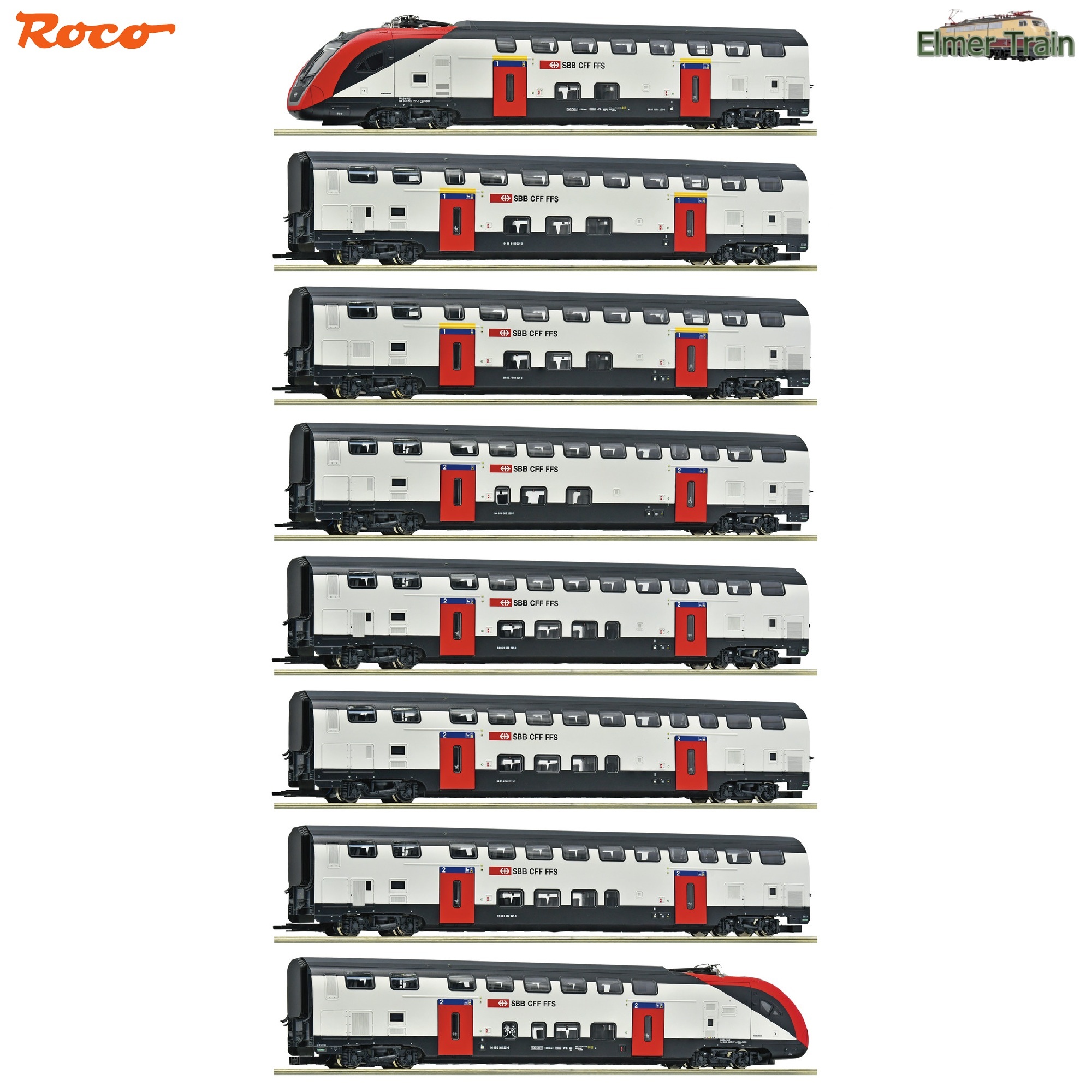 AC仕様 EMU RABe 502 二階建て電車 8輌 SBB Ep6 DCC Sound