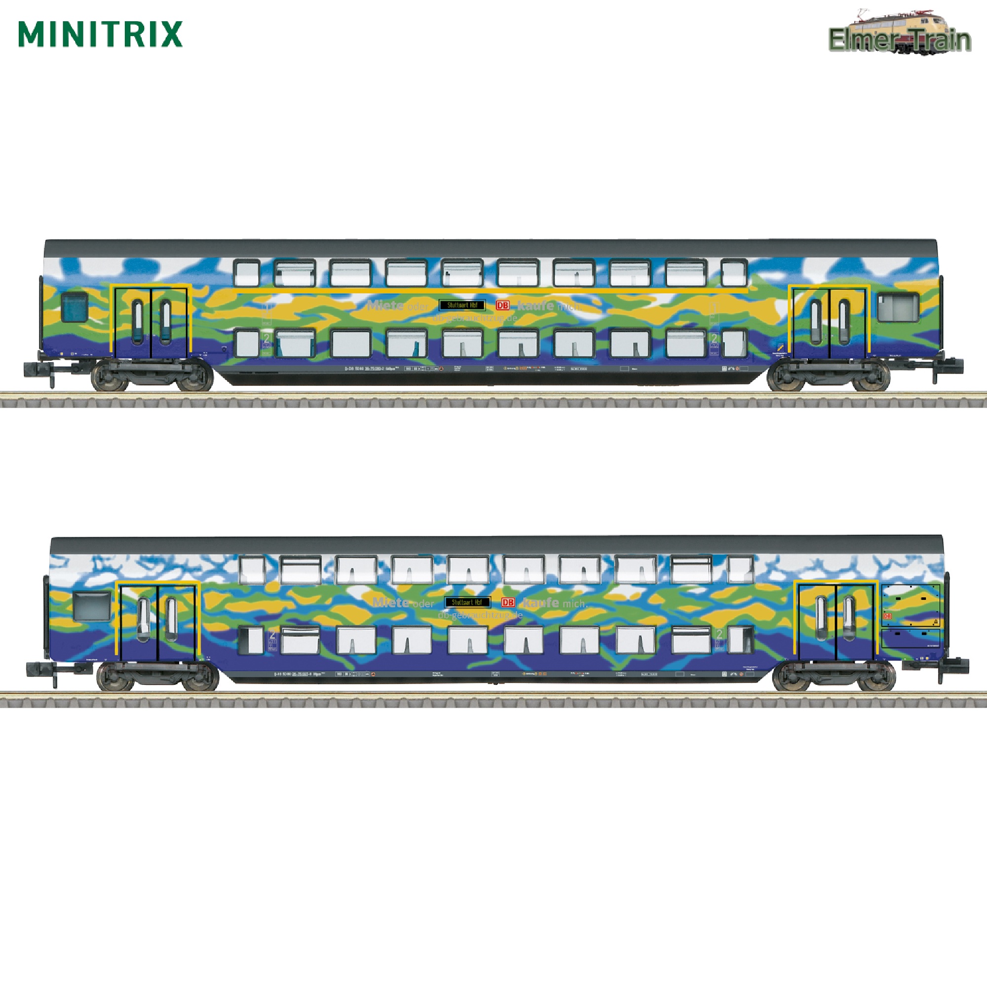 【予約】DB Regio 2階建て客車 2輌セット Tourism Train塗装 DB AG Ep6 室内灯付き