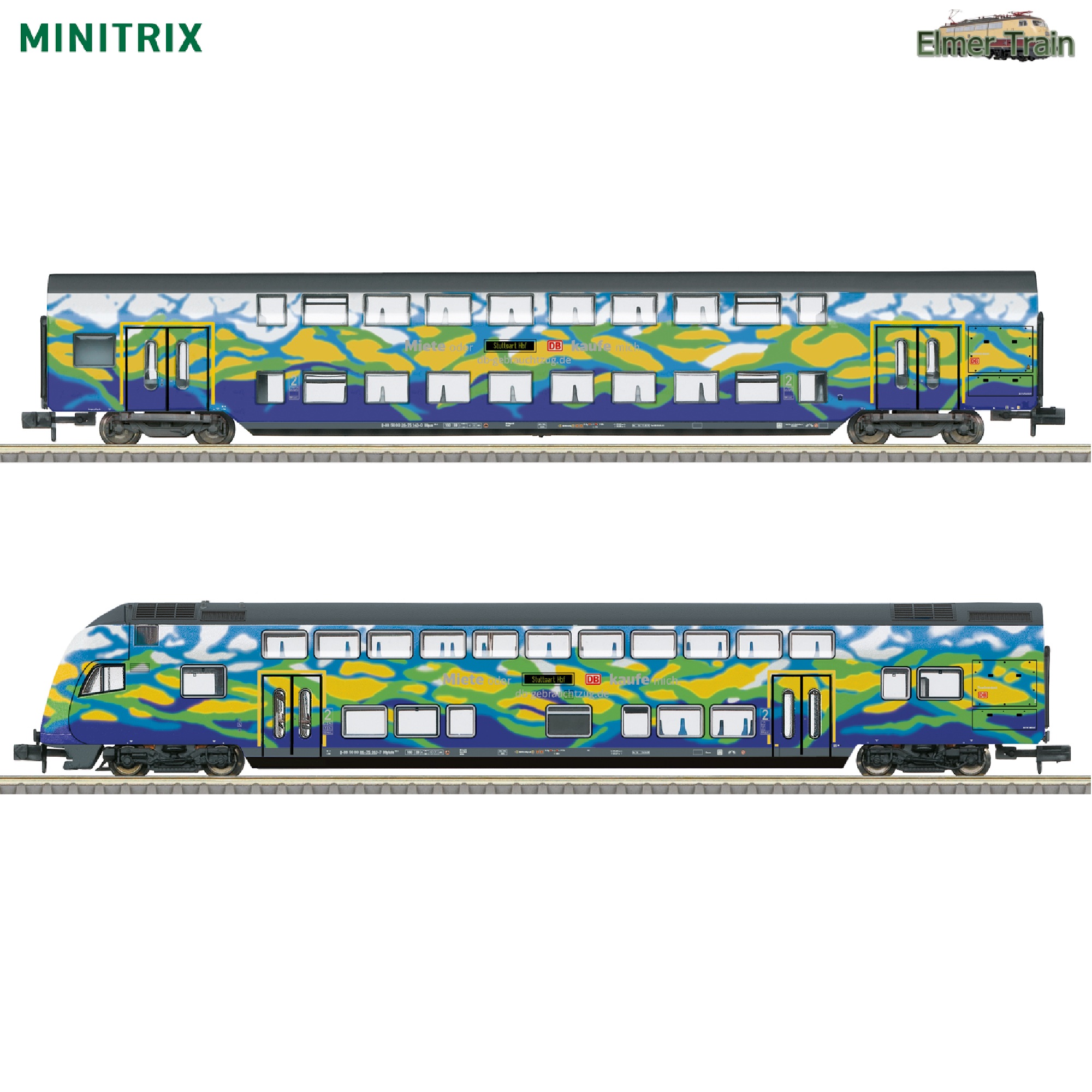 【予約】DB Regio 2階建て客車 制御車入り 2輌セット Tourism Train塗装 DB AG Ep6 DCC 室内灯付き