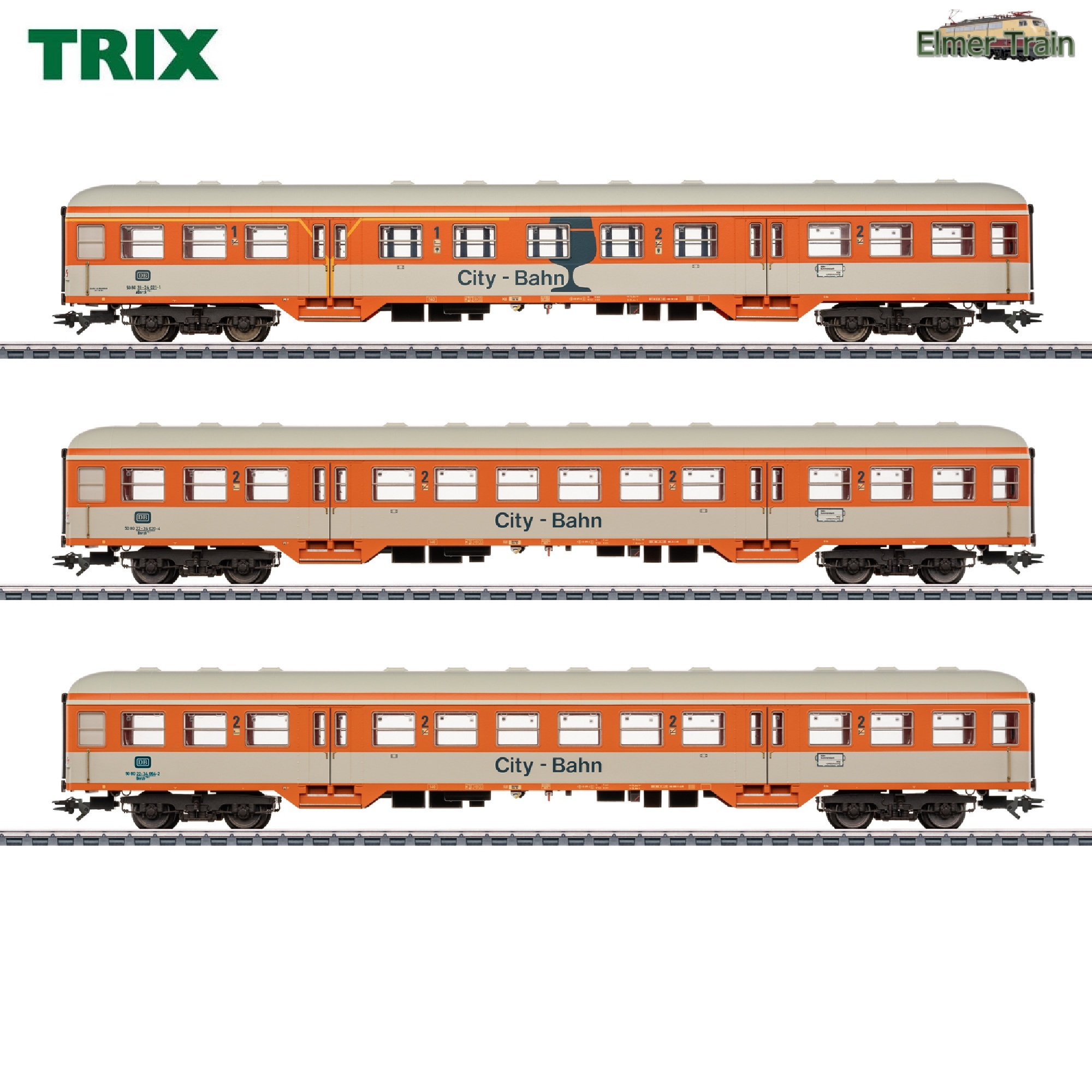 【予約】City Bahn 客車3輌セット DB Ep4 室内灯付き