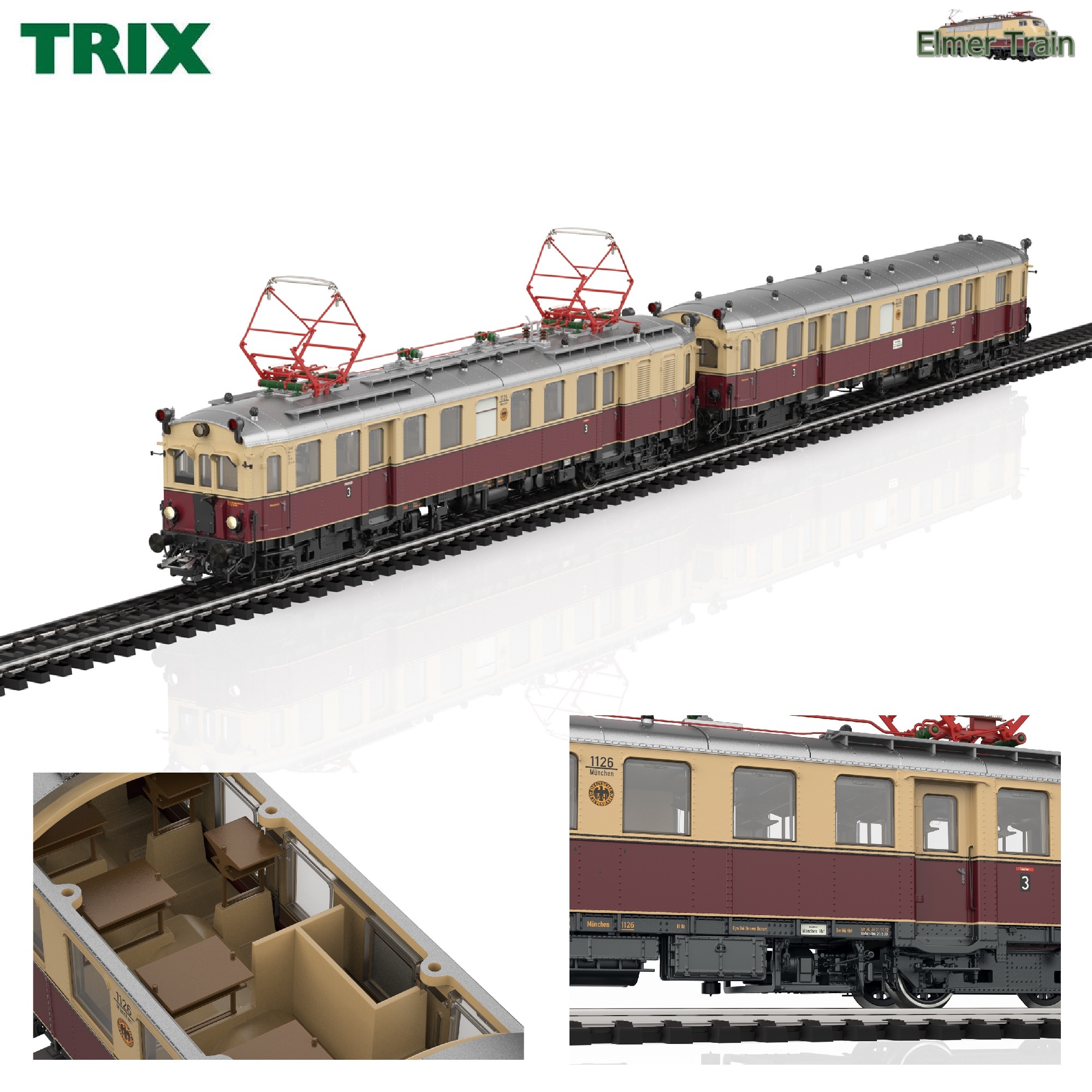 【予約】EMU elT 1126 + elS 2126 2輌セット DRG Ep2 DCC Sound 室内照明付き