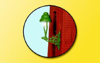 HOガス燈 壁面用 緑 LED 電球色 高さ16mm