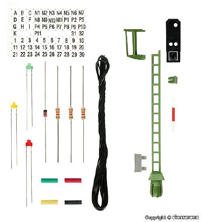 【年末年始SALE】(HO)3灯信号機キット 高さ79mm