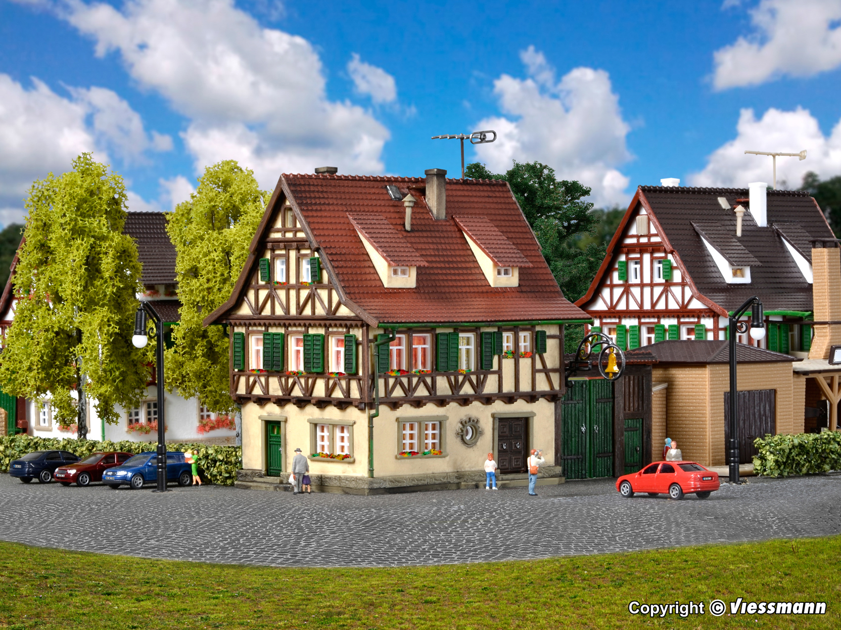 【年末年始SALE】ハーフティンバーの旅館（LED照明付き）