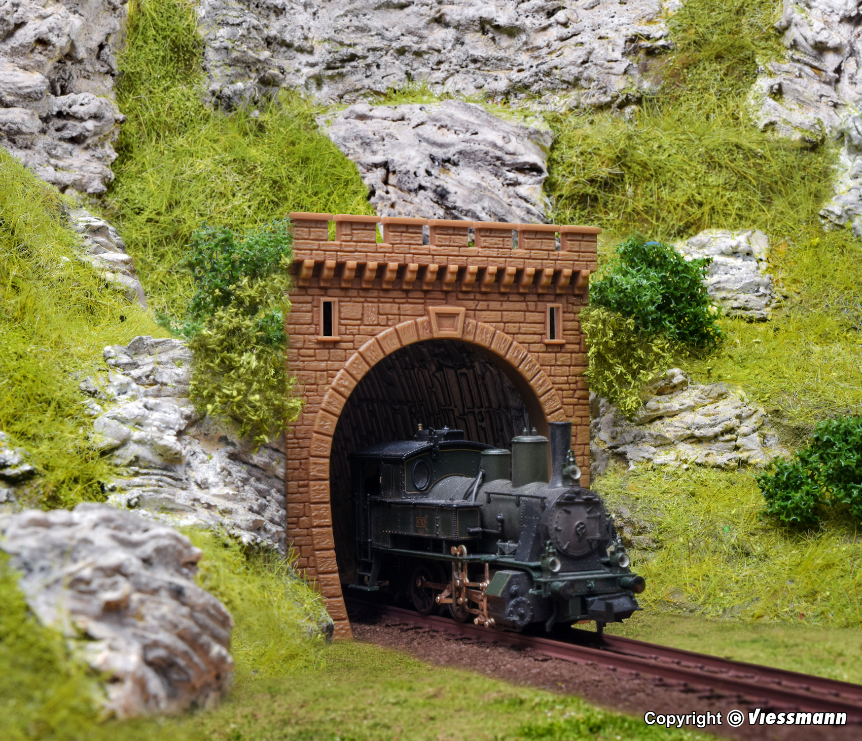 【年末年始SALE】トンネルポータル 単線 2個入り  55x5x63 mm