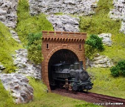 トンネルポータル 単線 2個入り  55x5x63 mm